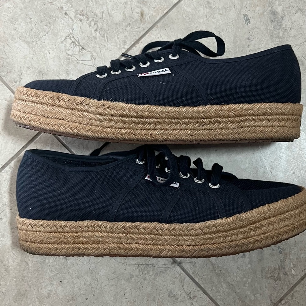 Superga  navy canvas sneakers